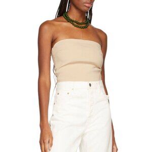 Esse Studios Beige Strapless Top